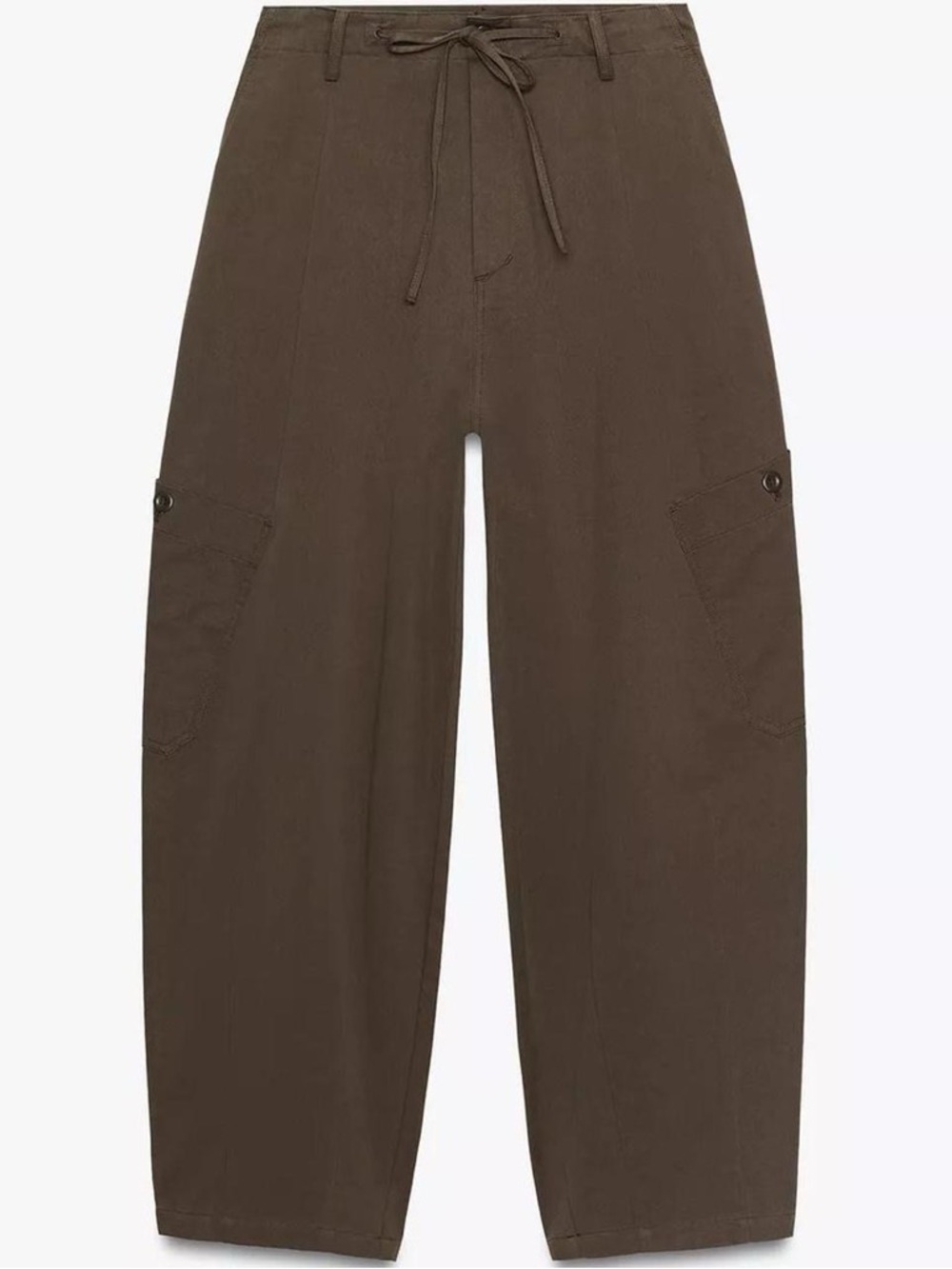 Zara Brown Barrel Cargo Pants